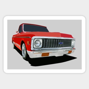 Chevy C-10 - stylized color Sticker